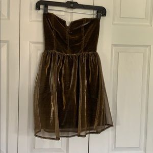 Urban Outfitters gold/silver mini dress